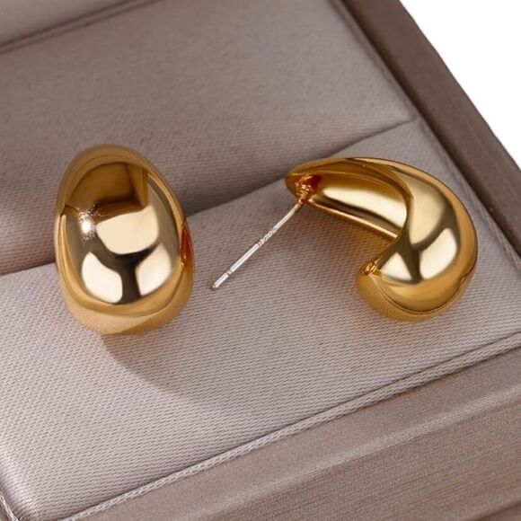 24K Gold Plated Drop Earrings - Picture 11 of 13